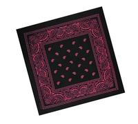 Foulard multi-usage imprimé floral pour danse de rue impression numérique couverture de tête activités de plein air cyclisme randonnée foulard accessoires de plein air, Rose rouge sur noir, taille