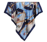 Foulard multifonction pour femme - Foulard carré en soie et satin pour cheveux - 7 pièces comprenant : bandana en soie, foulard, foulard pour cheveux, fibre de polyester, Bleu Style_5, style_5