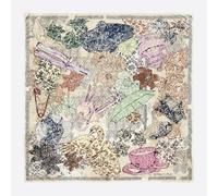 Foulard nature morte arabesques beige UN
