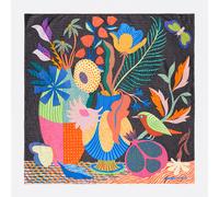 Foulard nature morte pointillisme anthracite UN