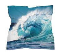 Foulard ondulé effet soie, léger et tendance, style bohème, idéal pour les cheveux. Bandana, bandeau, mouchoir, foulard en soie à glisser dans un sac ou à porter autour du cou.