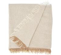 Foulard polyvalent Martina Home Spiga, 80% coton, 20% polyester, brut/beige 260L x 180W