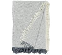 Foulard polyvalent Martina Home Spiga, 80% coton, 20% polyester, brut/gris 260L x 180W