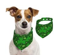 Foulard pour animal de compagnie imprimé à paillettes pour la Saint-Patrick - Accessoire de vacances doux et confortable pour Noël - Cadeau chaud et élégant