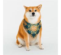 Foulard pour animal domestique motif art nouveau - Écharpe triangulaire élégante - Accessoire pour animal domestique - Lavable - Pour fille, garçon, chien ou chat - Taille S