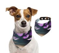 Foulard pour chien motif fleurs de lotus, urbain ruines pour animal domestique, bandanas printemps été en coton doux pour chiot, accessoires réglables pour petites, moyennes et grandes, filles