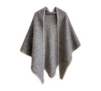 Foulard pour femme aspect cachemire Cape à la mode Châle élégant Chaud Tricoté Étole pour le quotidien Écharpe Automne Hiver Écharpe Châle, 01 gris, taille unique