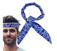 Foulard rafraîchissant | Écharpe de refroidissement pour le cou | Enveloppement pour le cou, serviette froide, cravate imprimée, imbibée autour du cou pour femmes, hommes par temps chaud et, bleu