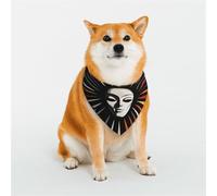 Foulard rétro futurisme pour animal de compagnie motif cirque élégant triangulaire, accessoire pour animal domestique, lavable, pour fille, garçon, chien ou chat, taille S