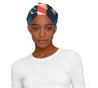Foulard stretch imprimé planètes de l'espace extra-atmosphérique chapeau léger respirant vacances femmes mode bandeau