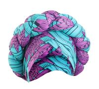 Foulard tressé torsadé pour cheveux - Accessoire de coiffure - Imprimé floral - Pour fêtes et festivals de musique