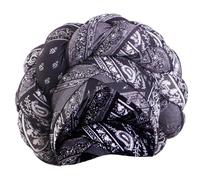 Foulard tressé torsadé pour cheveux - Accessoire de coiffure - Imprimé floral - Pour fêtes et festivals de musique