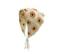 Foulard Triangle Cheveux Bandeau triangulaire tricoté for femmes et filles, petite fleur, foulard, accessoires for cheveux(Color-07)