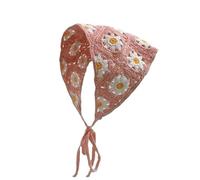 Foulard Triangle Cheveux Bandeau triangulaire tricoté for femmes et filles, petite fleur, foulard, accessoires for cheveux(Color-08)