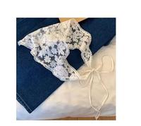 Foulard Triangle Cheveux Foulard triangulaire en dentelle florale blanche tissée, couvre-chef d'été for femme, chapeau de voyage, bandeau photo, accessoires for cheveux(Color-03)