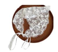 Foulard Triangle Cheveux Foulard triangulaire en dentelle florale blanche tissée, couvre-chef d'été for femme, chapeau de voyage, bandeau photo, accessoires for cheveux(Color-05)
