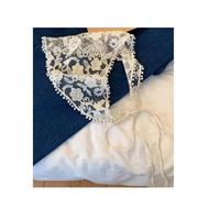 Foulard Triangle Cheveux Foulard triangulaire en dentelle florale blanche tissée, couvre-chef d'été for femme, chapeau de voyage, bandeau photo, accessoires for cheveux(Color-02)