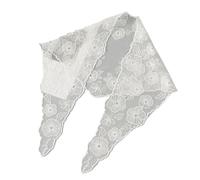 Foulard Triangle Cheveux Foulard triangulaire en dentelle for femme, élégant, broderie florale, bandana, petite taille, accessoires for cheveux(Color-02)