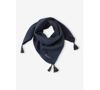 Foulard uni personnalisable à pompons fille en coton bio marine TU