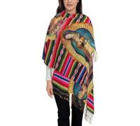 Foulards De Couverture d'hiver - Notre-Dame De Guadalupe Vierge Marie Châle Wrap Femmes Hiver Chaud Grande Longue Écharpe Foulard Châle Épais Écharpe d'hiver pour Femmes, comme Indiqué, Taille