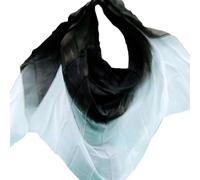 Foulards de danse orientale, Écharpe en voile de soie for danse du ventre, châle à main multicolore, plusieurs tailles, accessoires Performance sur scène(J Real Silk Veils,400x114cm)