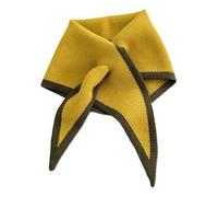 Foulards décoratifs pour femmes châle féminin automne chaud faux colliers petite écharpe châle féminin triangle, jaune vif, taille unique