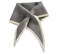 Foulards décoratifs pour femmes châle féminin automne chaud faux colliers petite écharpe châle féminin triangle, Gris ciel, taille unique