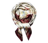 Foulards et foulards carrés en soie pour femme 35 po - Rouge - taille unique