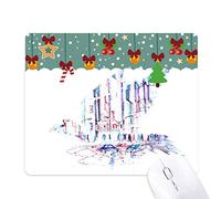 foule voitures gratte - ciel aquarelle tapis de souris en jeu - office mat noël
