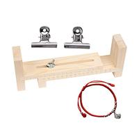 FOUNCY Kit de gabarit de bracelet - Support de fil tressé réglable - Cadre en bois Paracord Tressage Outil de tissage avec 2 clips