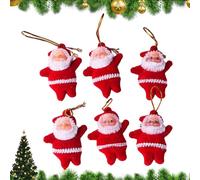 FOUNCY Ornements de Père Noël, poupées mignonnes de Père Noël festives | Ornements en peluche pour sapin de Noël, petit pendentif pour cheminée, rebord de fenêtre, cheminée