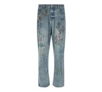Found - Hand Art Jeans - Homme - Jeans - Bleu - Taille: W32