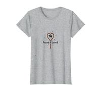 Found & Loved : He Left The 99 to Find Me Sheep Heart T-Shirt, Femme, Gris Chiné, S