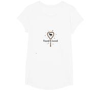 Found & Loved : He Left The 99 to Find Me Sheep Heart T-Shirt, Fille, Blanc, M