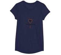 Found & Loved : He Left The 99 to Find Me Sheep Heart T-Shirt, Fille, Bleu Marine, S
