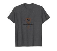 Found & Loved : He Left The 99 to Find Me Sheep Heart T-Shirt, Homme, Chiné Foncé, S
