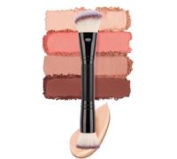 Foundation Brush, Makeup Brush, Sturdy Quality Double-Ended Setting Concealer, Premium Blending Cosmetics, Professional Brushes for Face Travel, Artificial Fiber Aluminum, 17.5x4cm