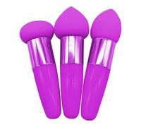 Foundation Sponge - 3 Piece Makeup Blender Set, Soft High-Density With Handles| Versatile Dry And Wet Cosmetic Sponges, Travel Beauty Tool For FONDATIONS Concealer Blush Contouring