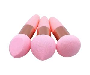 Foundation Sponge - Soft Makeup Sponges Blender 3PCS With Handles | Durable Multipurpose Design | Essential Dry And Wet Use Cosmetic Tool For Foundation Concealer Blush Travel Makeup Applicatio