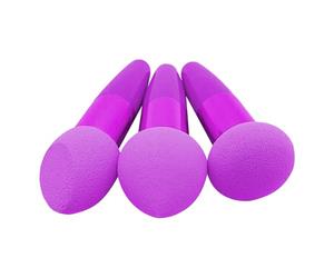 Foundation Sponge - Soft Makeup Sponges Blender 3PCS With Handles, Durable Multipurpose Design | Essential Dry And Wet Use Cosmetic Tool For Foundation Concealer Blush Travel Makeup Application