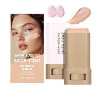 Foundation Stick Beauty Balm Serum Boosted Skin Tint,Solid Tinted Moisturizing Serum Contour Foundation Face Stick,Even Skin Tone Portable Moisturizing Essence,Natural Finish Makeup (04#, Same size)