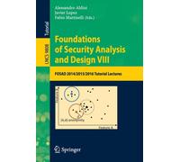 Foundations Of Security Analysis And Design Viii