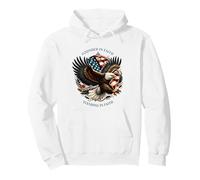 Founded and Standing in Faith Vintage Watercolor Eagle 1776 Sweat à Capuche