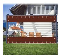 FoundGo 250x350cm Bâche Transparente Exterieur avec Œillets, 450g/m² Bache Exterieur Impermeable en PVC, 0.45mm Bache de Protection pour Pergola, Terrasse, Jardin, Marron(Hauteur x Largeur)