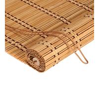 FoundGo Store Enrouleur Bambou sans Percage,Personnalisée Largeur45-170cm Hauteur100-280cm,Store à Rouleau en Bambou Naturel,60% Protection Solaire à Tirage Latéral pour Fenêtres(LargeurxHauteur)