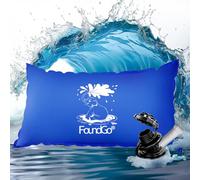 FoundGo XXL 2x4m Coussin de Piscine Hivernage avec œillets, Ultra-épais 0,4 mm, Oreiller de Piscine d'hiver, Coussin Gonflable pour Piscine avec 2 Rouleaux Corde et Rubans adhésifs, Bleu