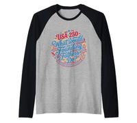 Founding Fathers Revolution USA 250 Patriot Manche Raglan