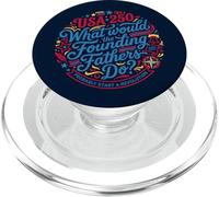 Founding Fathers Revolution USA 250 Patriot PopSockets PopGrip pour MagSafe