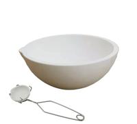 Foundry Crucible Pot - Refining Vessel for Metalwork | High Temperature Ceramic with Reinforced Structure, Casting Gear, Silver Processing Kit for Adults, Hobbyists, Artists, Garage Tasks, Copper Shap