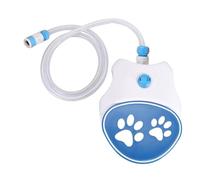 Fountain à eau de chien PRESSE PAW - Étape sur la fontaine de boisson canine - jouet de refroidissement de gicleurs activés | PVC ABS Station de consommation d'alcool activée par les ABS | 26,5 cm Fon